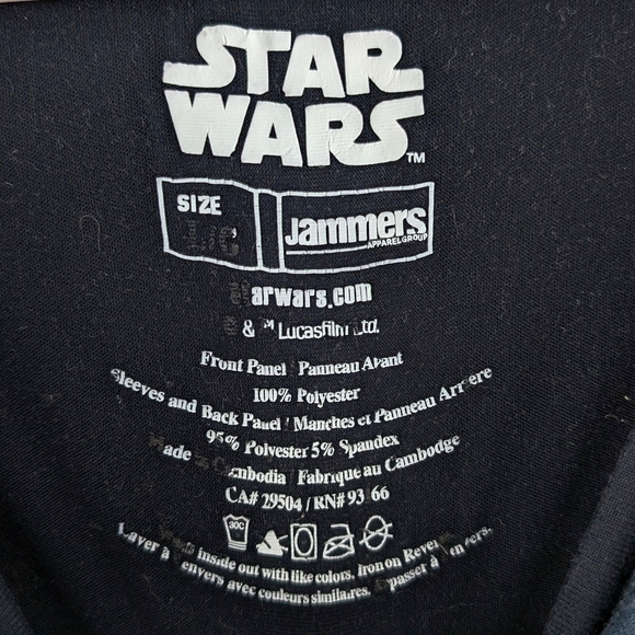 Star Wars Women's Navy Long Sleeve Tee with Yoda ~ Size Large - Picture 7 of 7